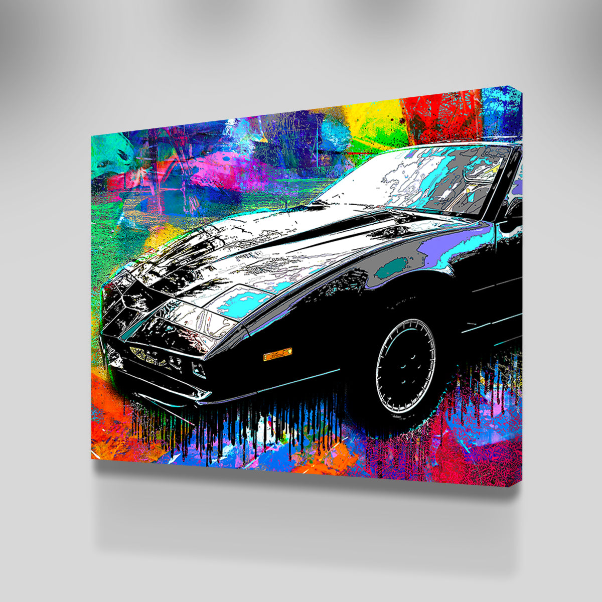 Knight Rider Wall Art - Stunning Handmade Canvas Print