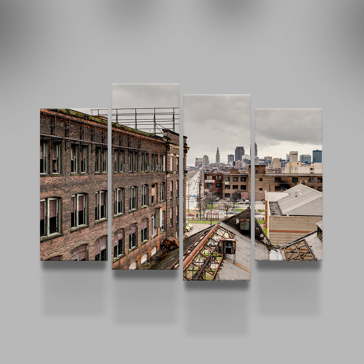 Stunning Warner & Swasey Wall Art Overlooking Cleveland - Ideal Decor for Your Space