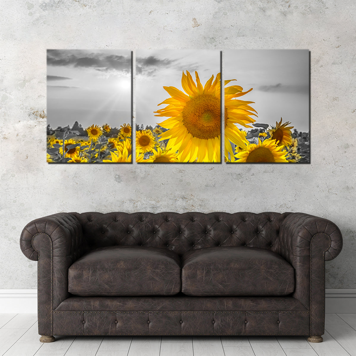 Sunflower Field - Stunning Yellow Color Pop Wall Art for a Vibrant Home Decor