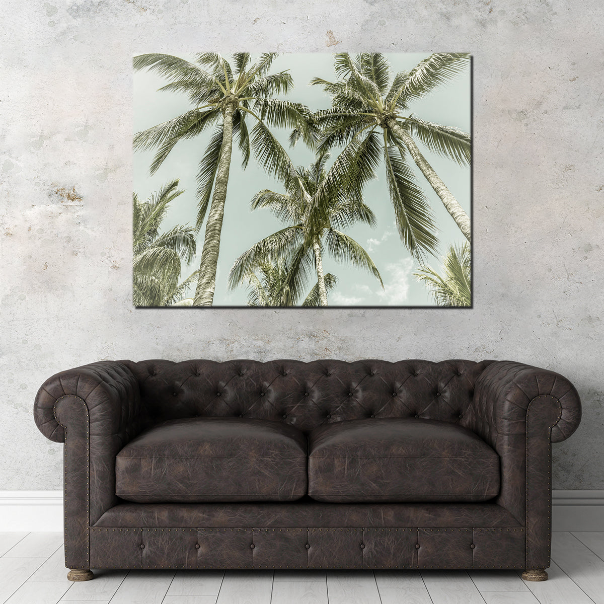 Exquisite Vintage Palm Trees Wall Art by Melanie Viola