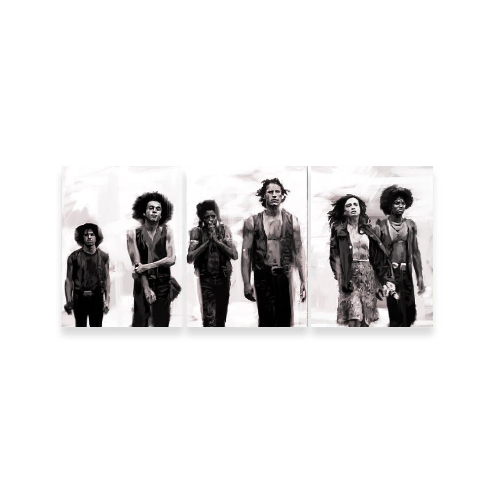 Stunning The Warriors Sketch Wall Art by Andy Brackpool