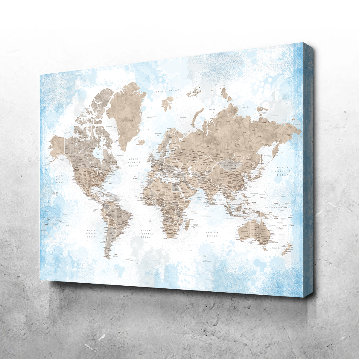 Stunning World Map 52 Wall Art for Home Decor