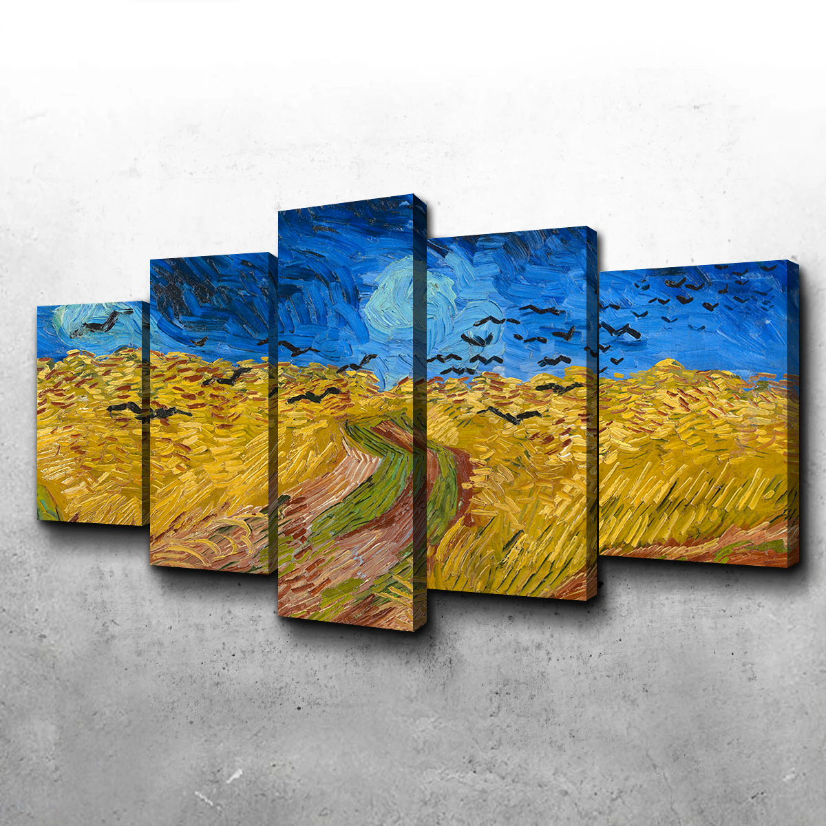 Korenveld met kraaien Wall Art by Vincent van Gogh - Premium Museum Quality Canvas