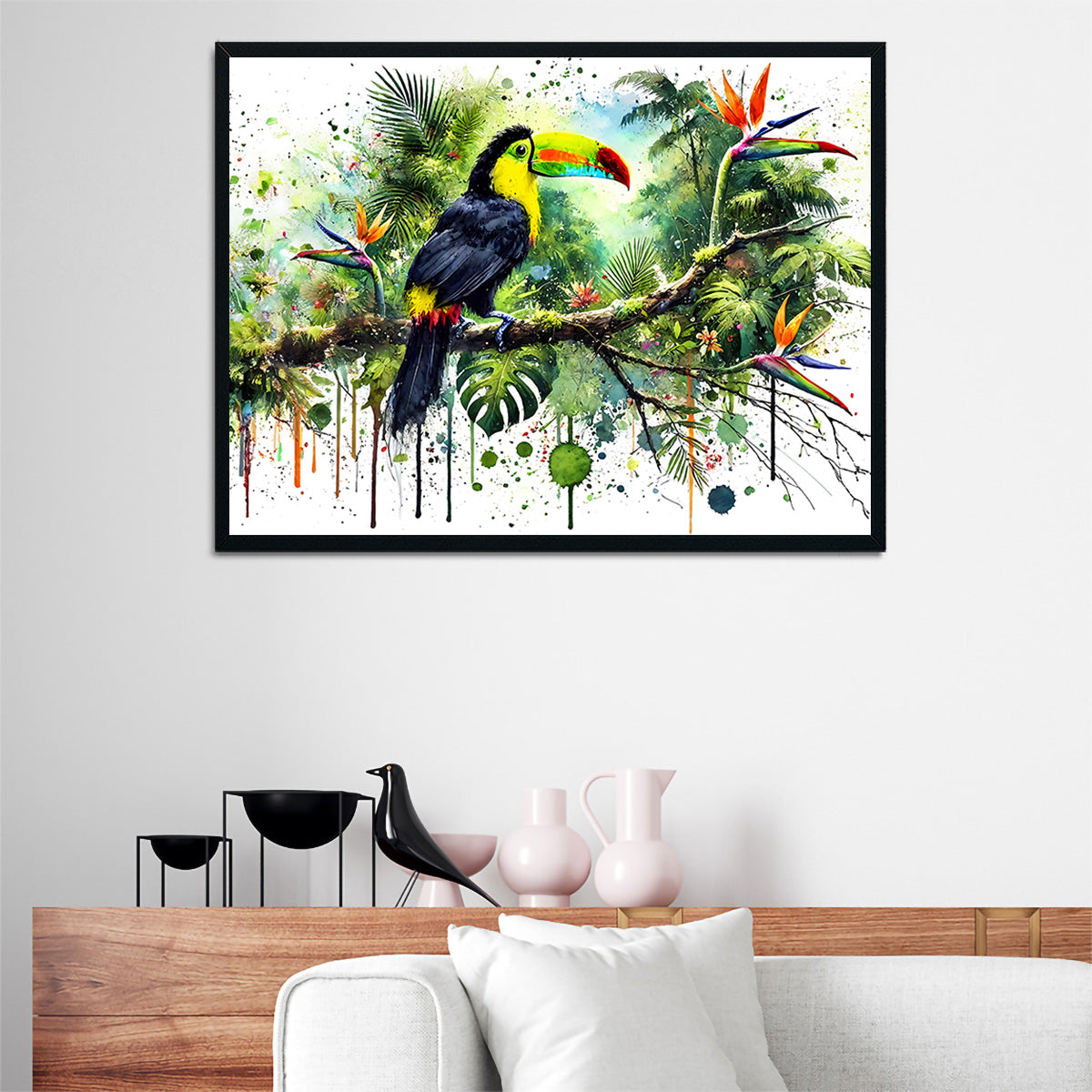 Toucan Watercolor V2 High - Quality Wall Art for Stunning Decor