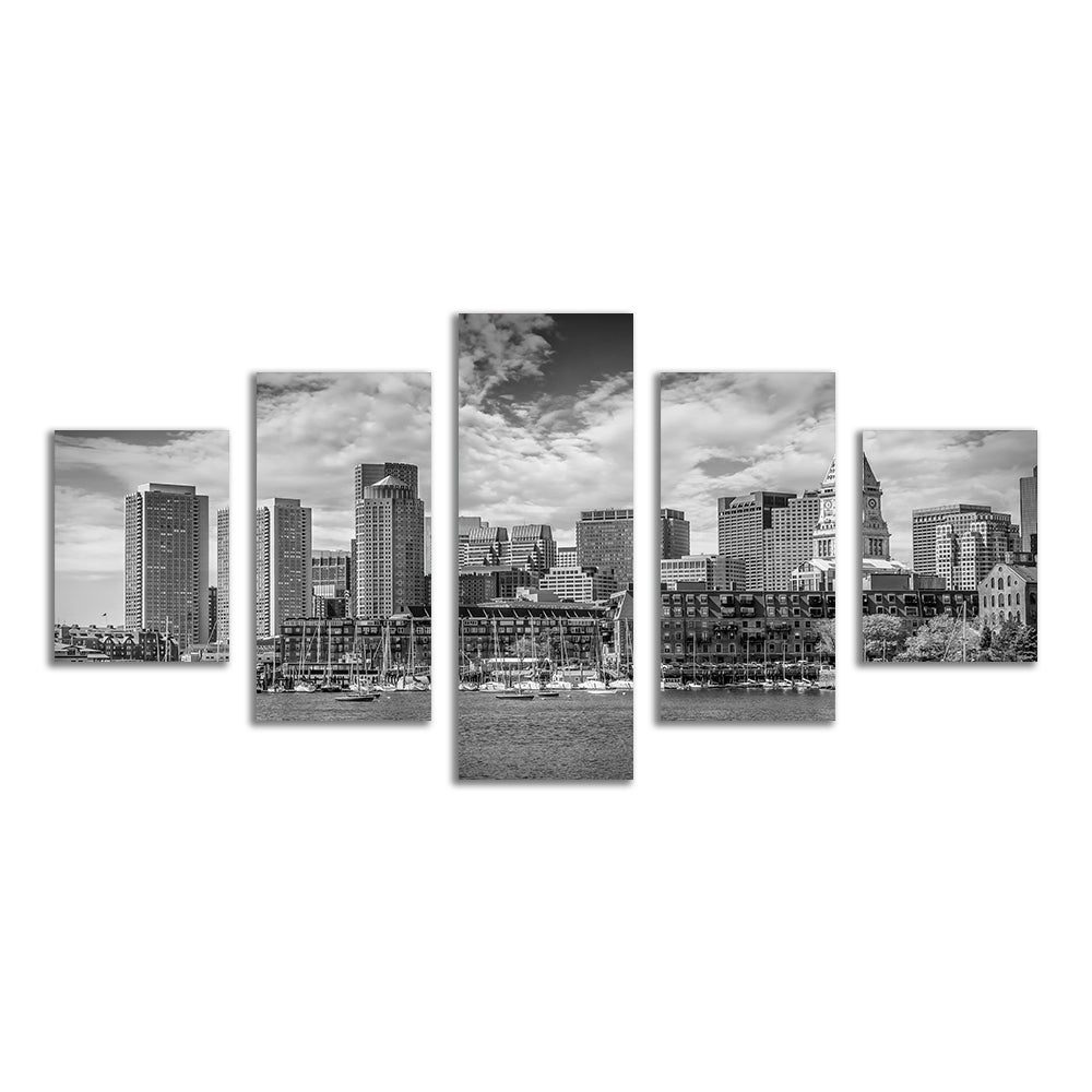 Stunning Boston Skyline North End Wall Art by Melanie Viola