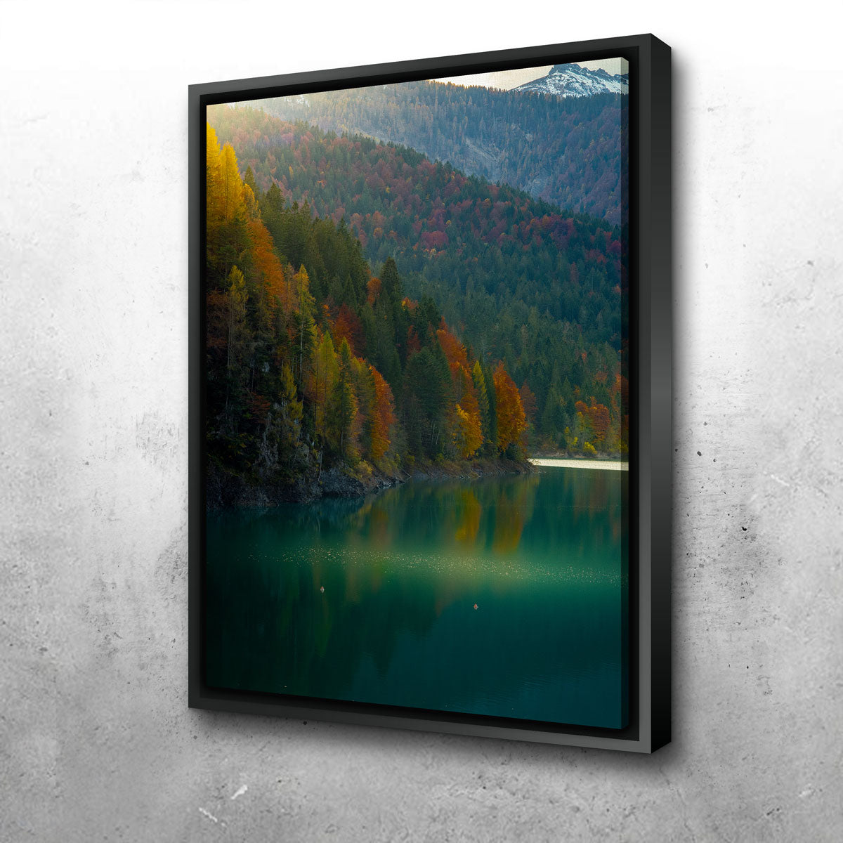 Stunning Lake Sauris Autumn Wall Art by Enzo Romano
