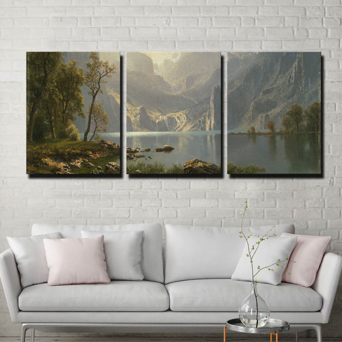 Stunning Lake Tahoe Landscape Painting Wall Art by Albert Bierstadt