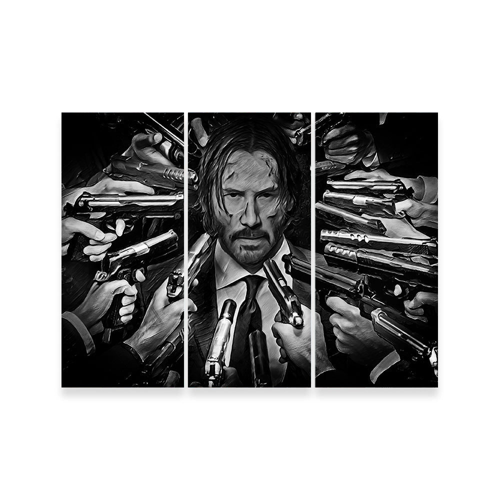 John Wick Inspired Grayscale Wall Art for Stunning Home Decor