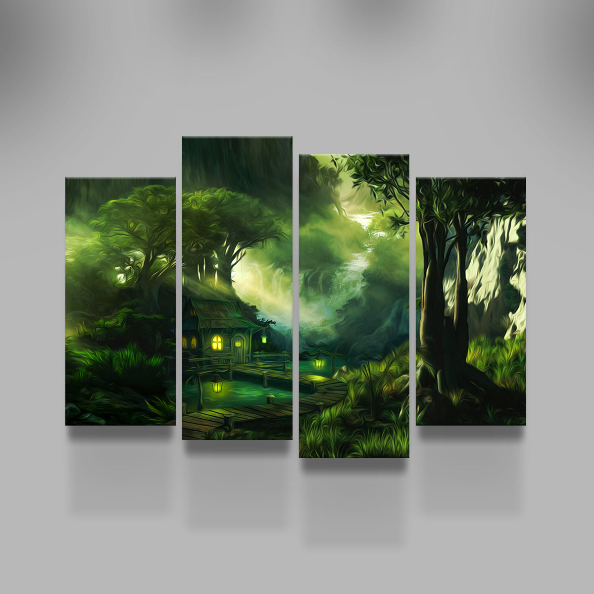 Stunning Woodland Cottage Wall Art by George Sorin