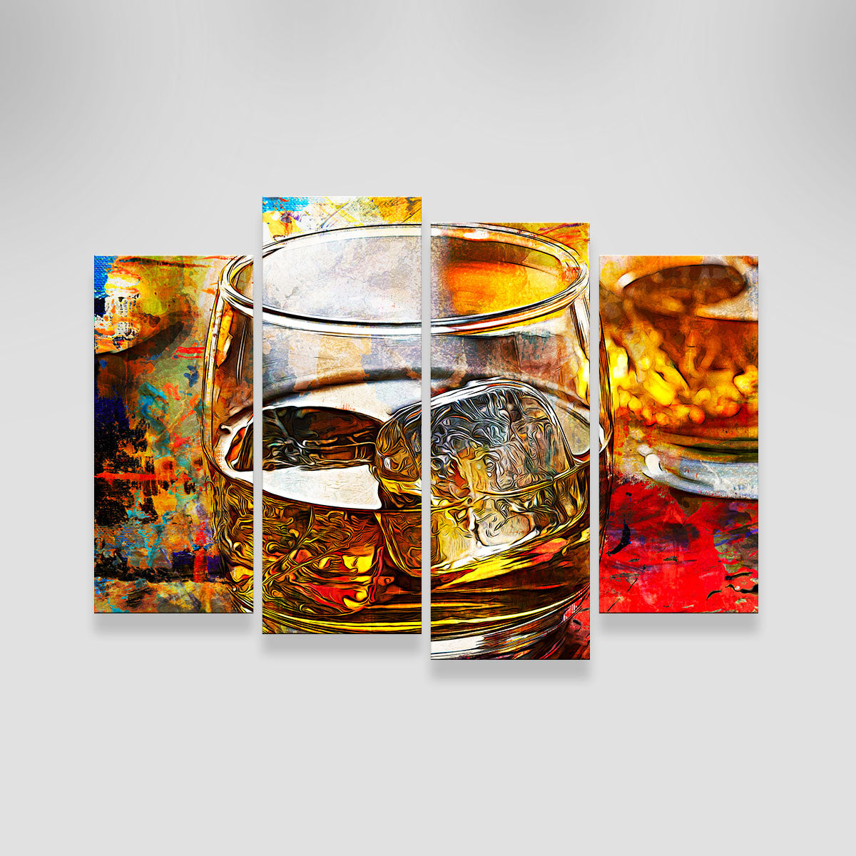 Exquisite Bourbon Whiskey Abstract Wall Art for Stunning Home Decor