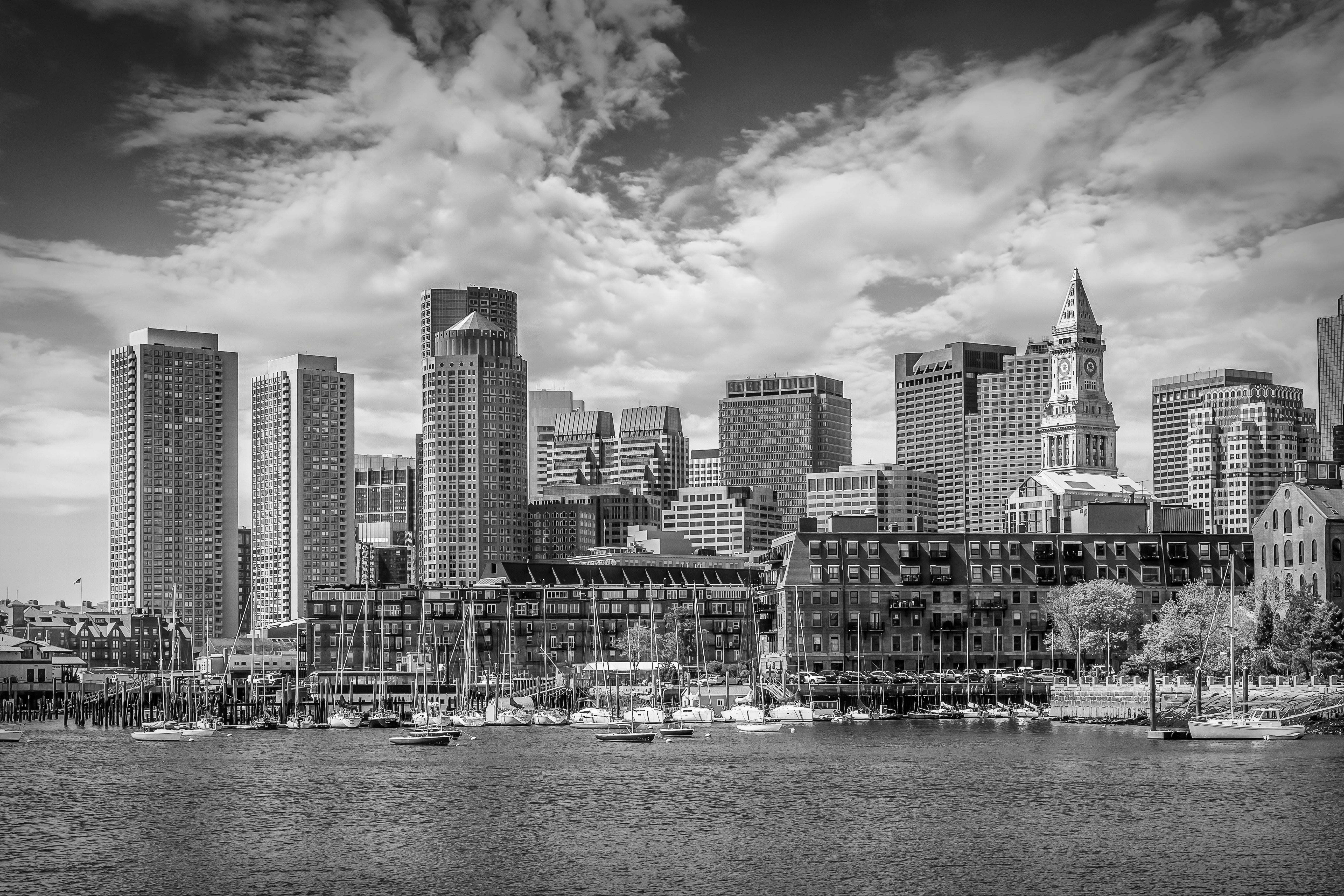 Stunning Boston Skyline North End Wall Art by Melanie Viola