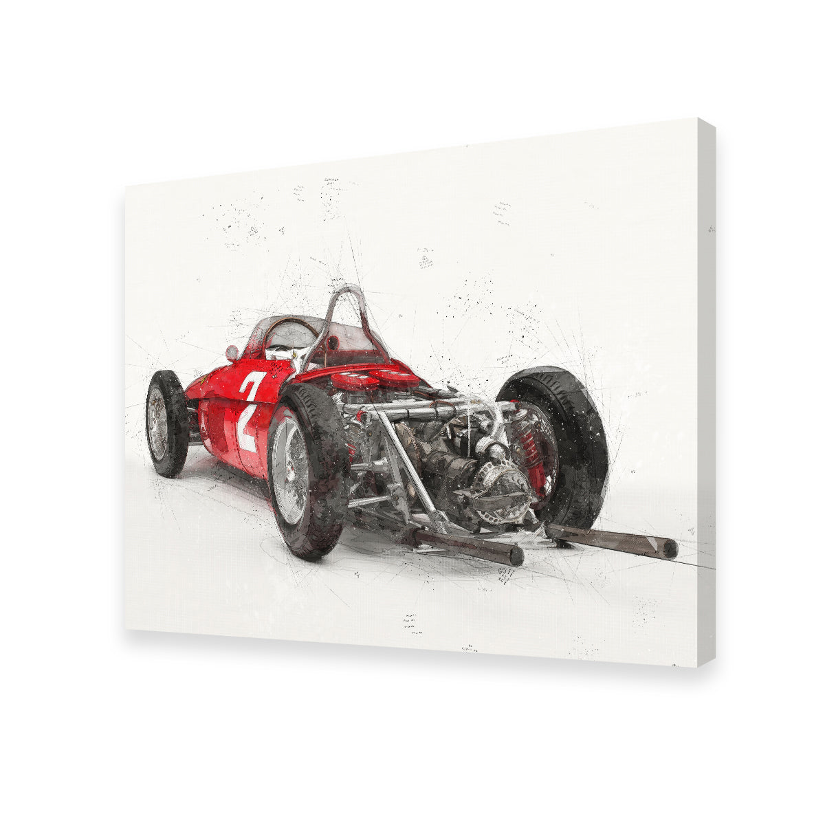Exquisite Ferrari 156 Rear Wall Art by Stephen Chambers