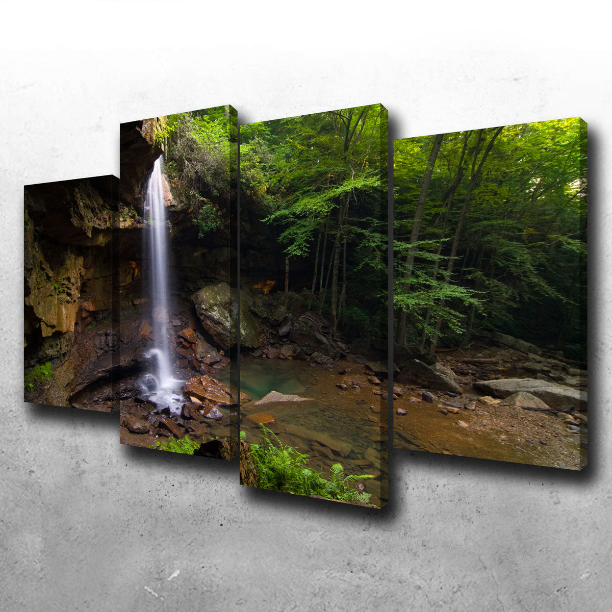 Stunning Wall Art of Cucumber Falls in Ohiopyle State Park