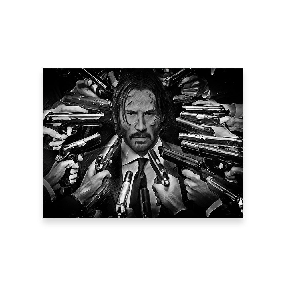 John Wick Inspired Grayscale Wall Art for Stunning Home Decor