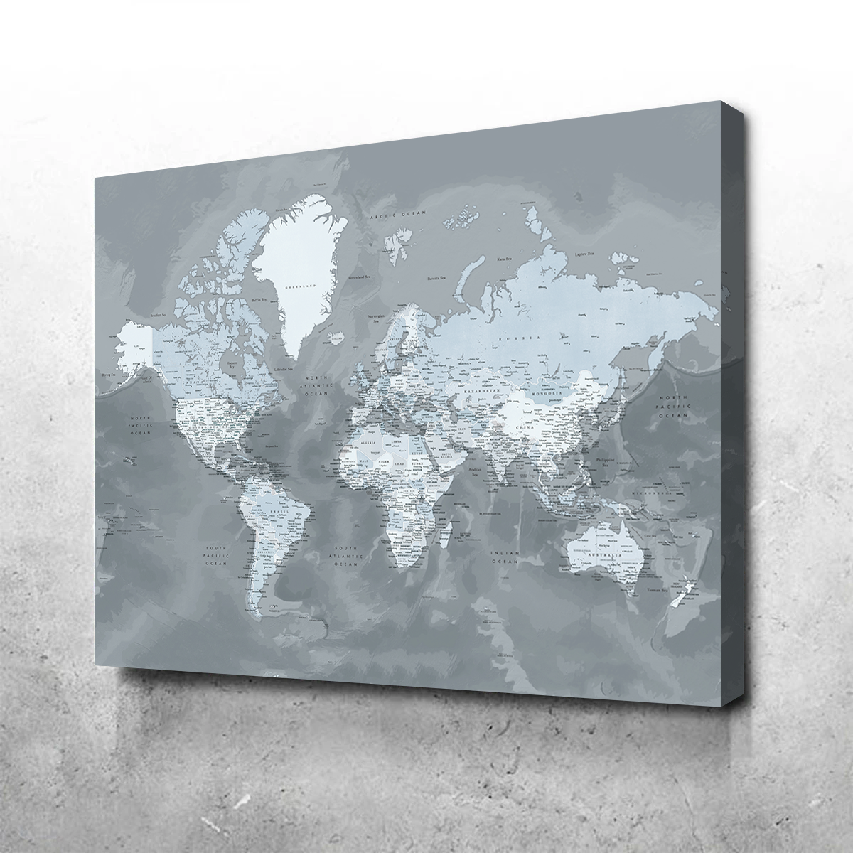 Stunning World Map 56 Wall Art by Blursbyai