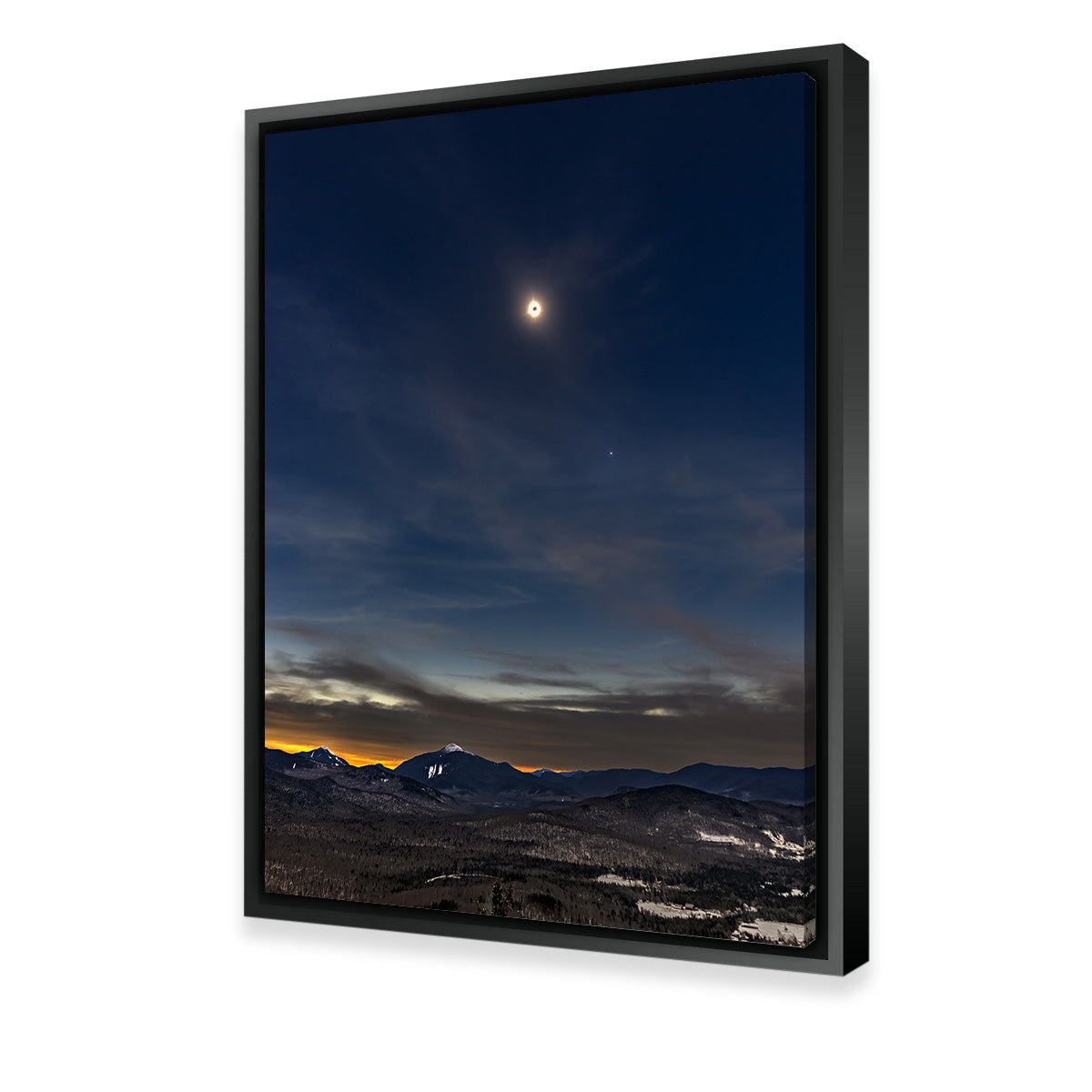 Captivating Total Solar Eclipse in the Adirondacks Art Print