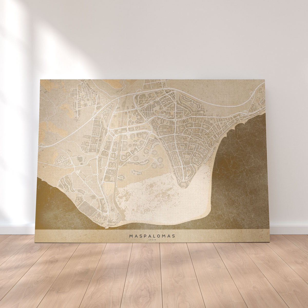 Stunning Maspalomas Map Wall Art for Your Home Decor