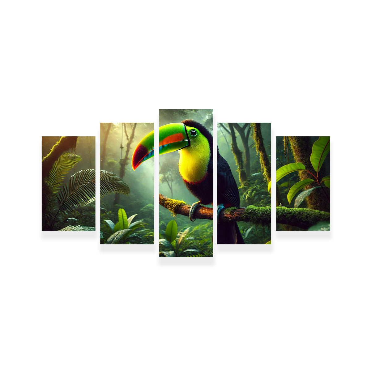 Exquisite Toucan on Branch Wall Art for Home Decor