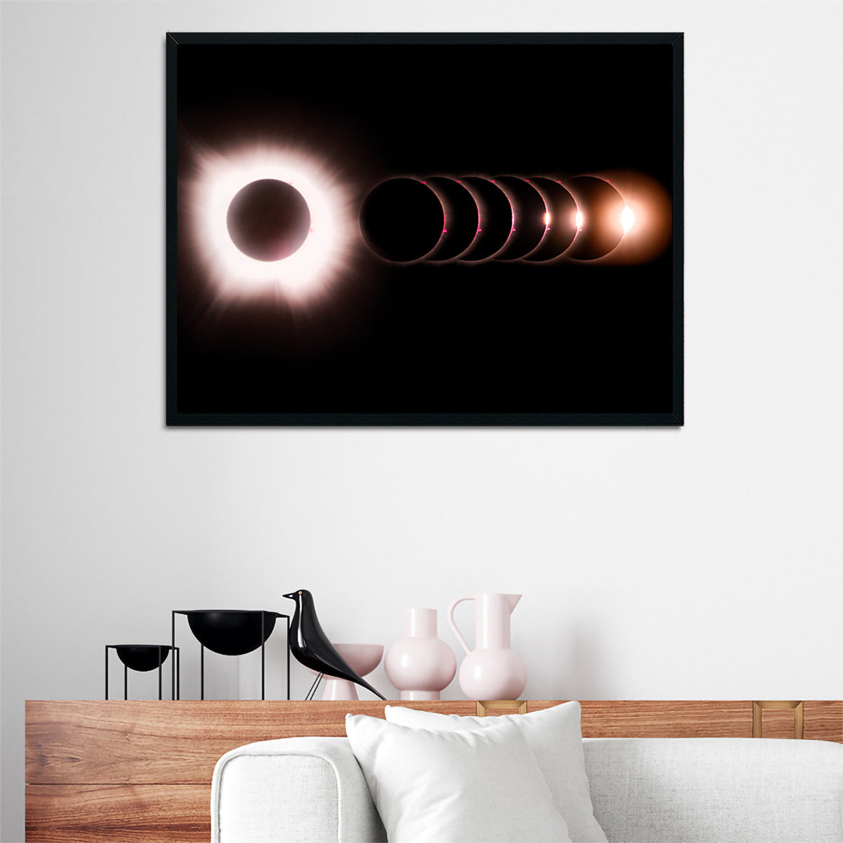 Totality Enlighted - Premium Handmade Art Canvas by Sofia Leite Fonseca
