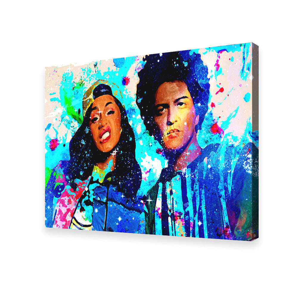 Stunning Bruno Mars & Cardi B Wall Art by Studiodtalk