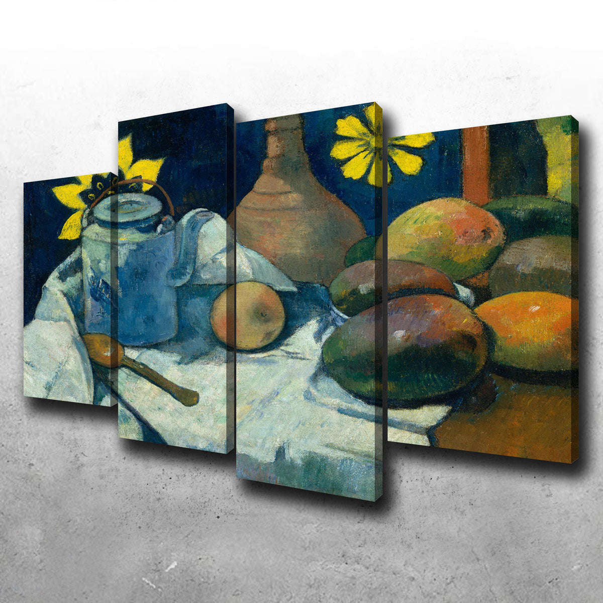 Stunning Still Life with Teapot and Fruit Wall Art for Your Home Decor