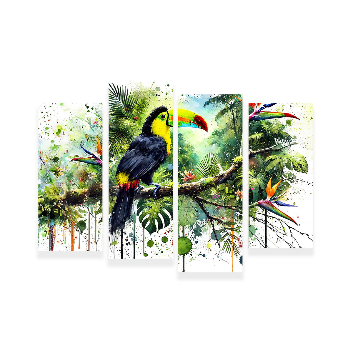 Toucan Watercolor V2 High - Quality Wall Art for Stunning Decor
