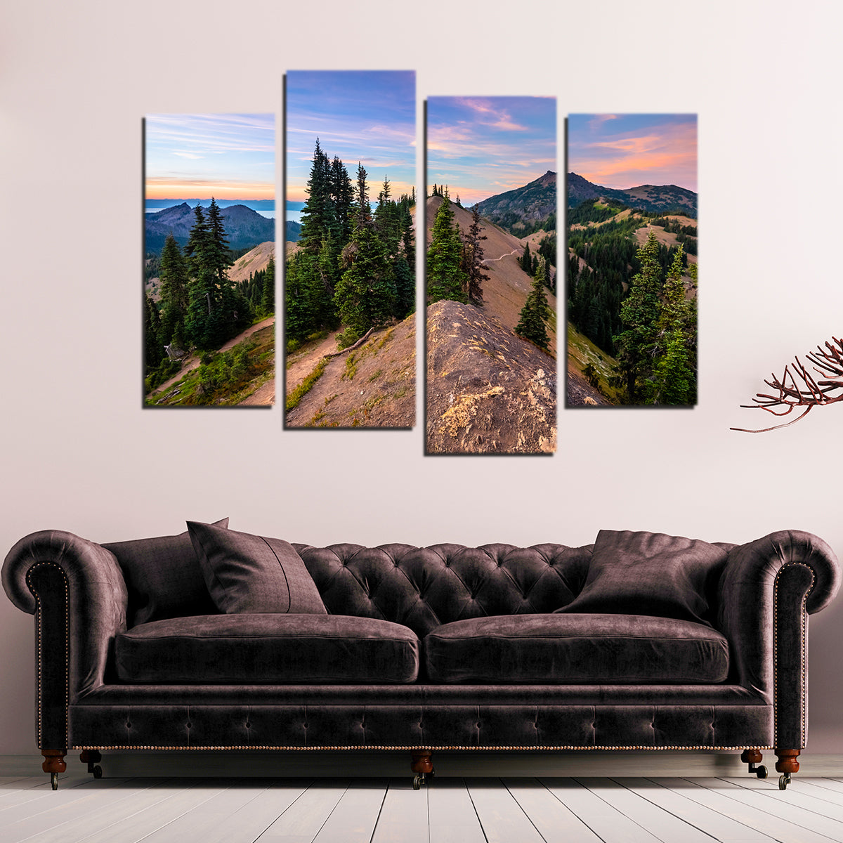 Stunning Mountaintop Sunset Wall Art by Lucas Moore
