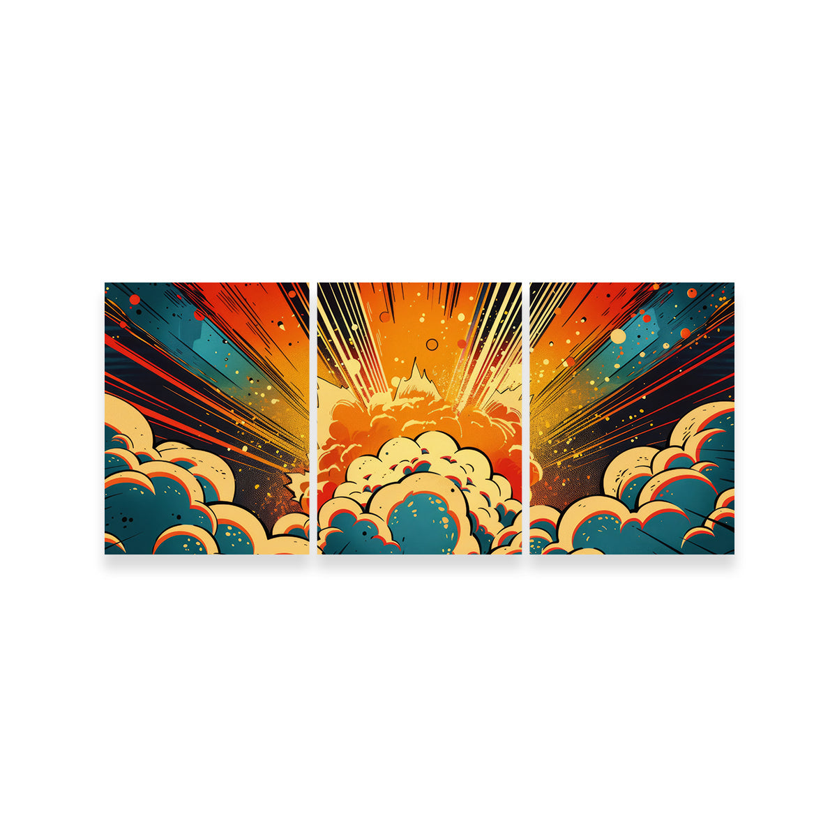 Explosive Comic Book - Museum Quality Canvas Print
