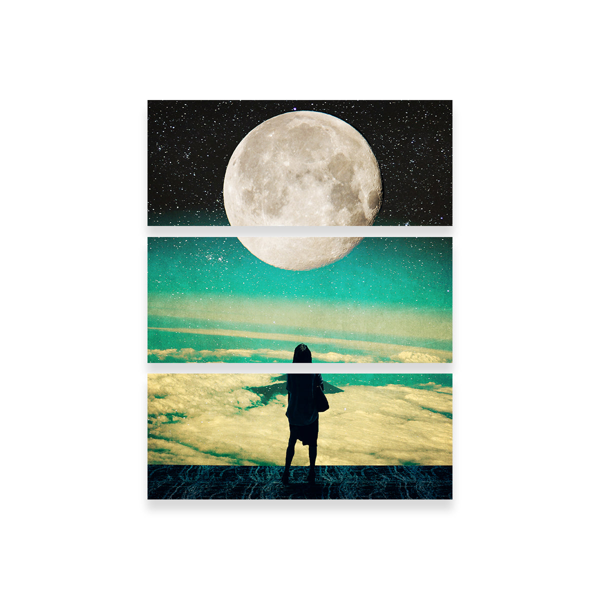 Lady Moon No Idea Stunning Wall Art by RAPart