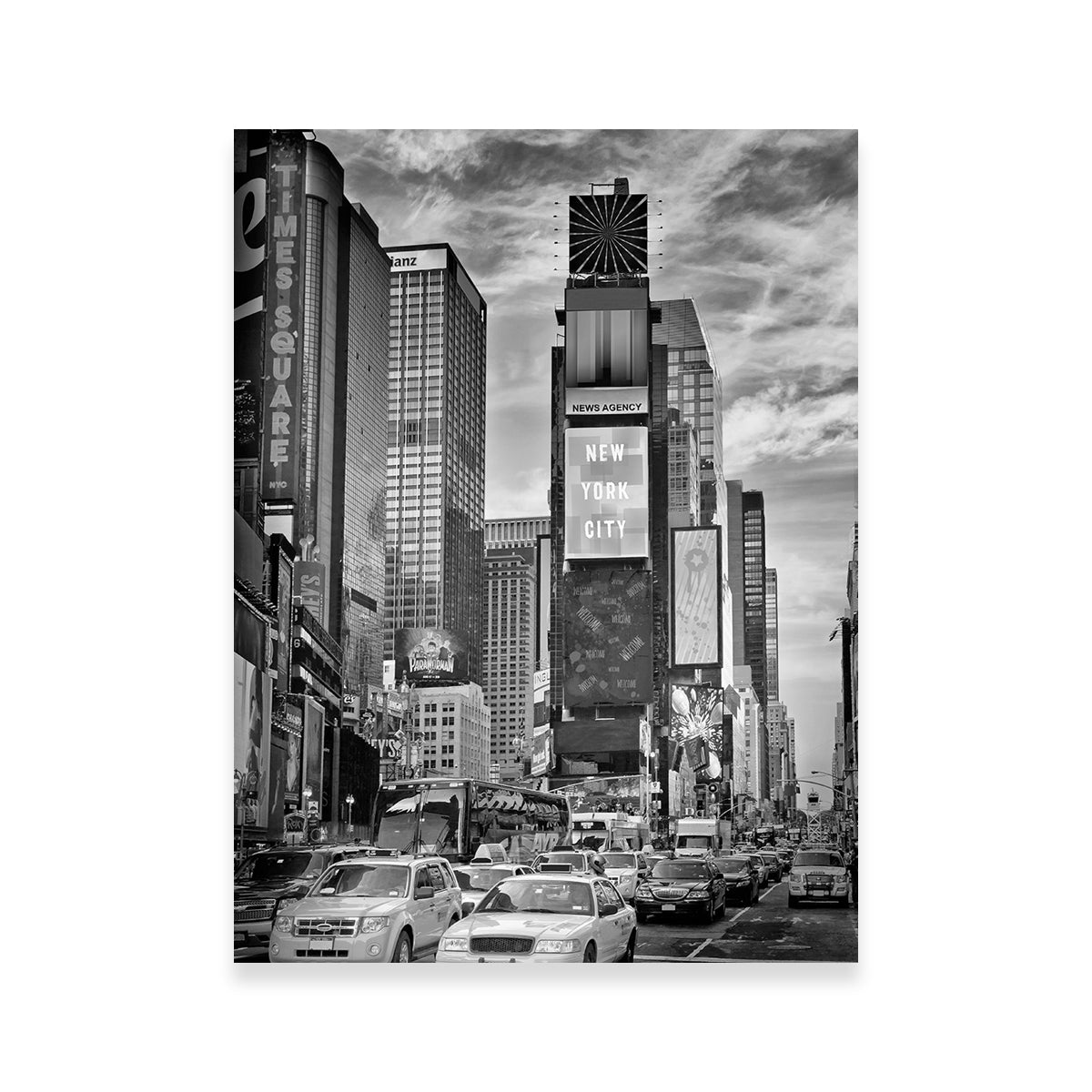 Times Square Monochrome Wall Art