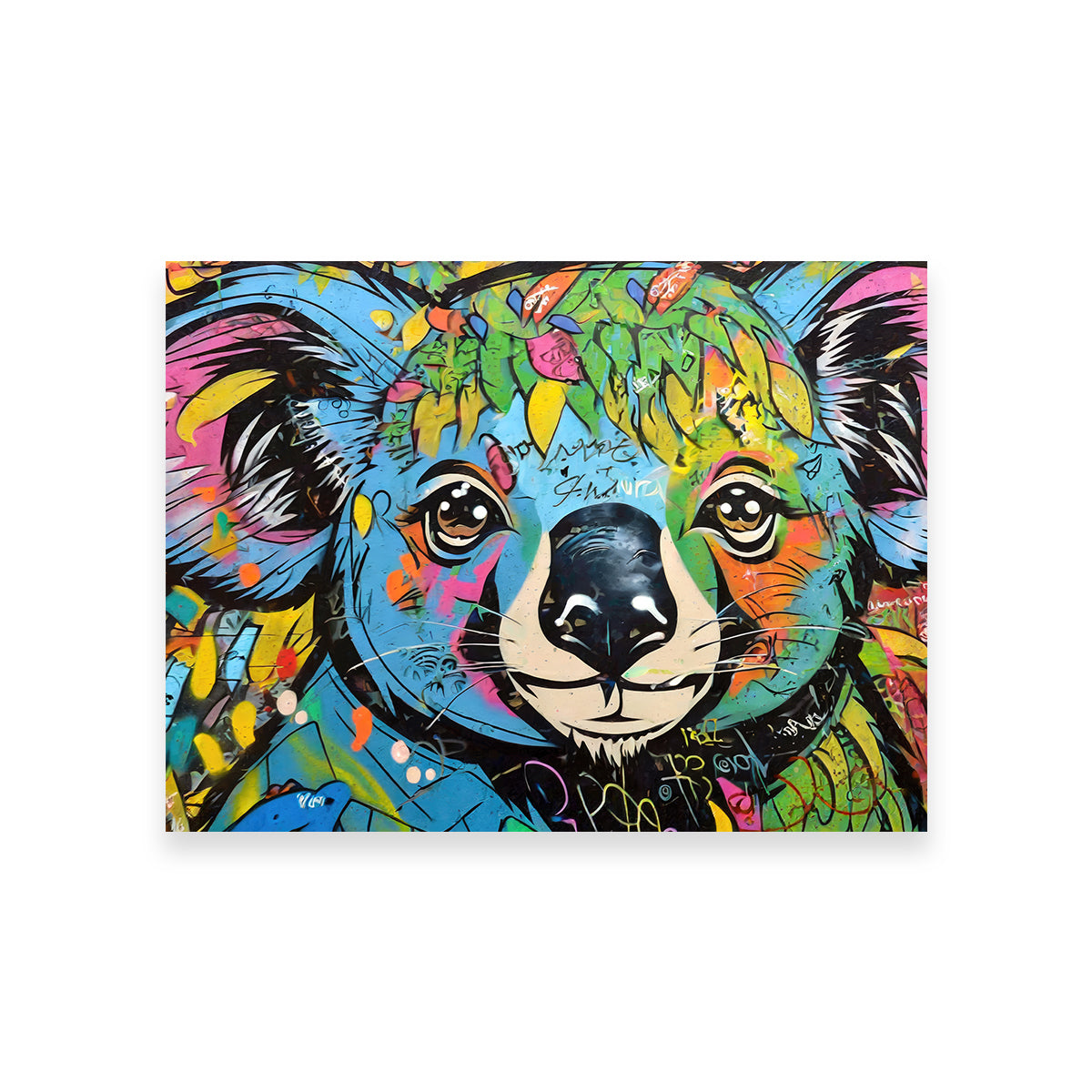 Exquisite Koala Graffiti Wall Art by Stephen Chambers