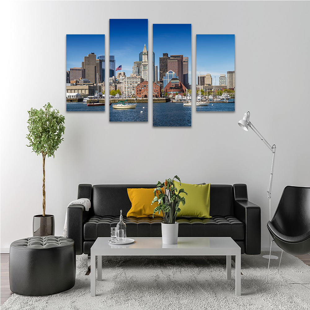 Stunning Boston Skyline North End & Financial District Wall Art by Melanie Viola